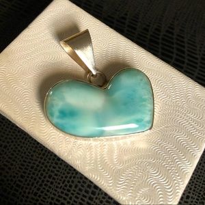 Ladies Turquoise Pendant Sterling Silver